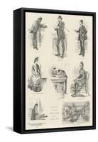 Sketches at the General Register Office, Somerset House-William Douglas Almond-Framed Stretched Canvas