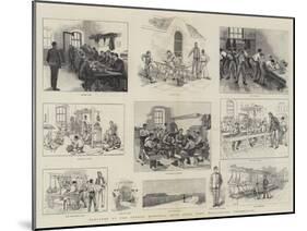 Sketches at the Gordon Memorial Boys' Home, Fort Wallington, Portsmouth-null-Mounted Giclee Print