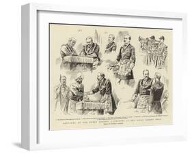 Sketches at the Great Masonic Gathering at the Royal Albert Hall-Herbert Johnson-Framed Giclee Print