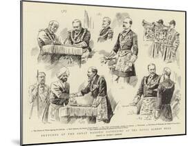 Sketches at the Great Masonic Gathering at the Royal Albert Hall-Herbert Johnson-Mounted Giclee Print