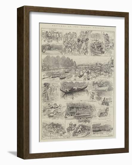 Sketches at the Henley Regatta-Alfred Courbould-Framed Giclee Print