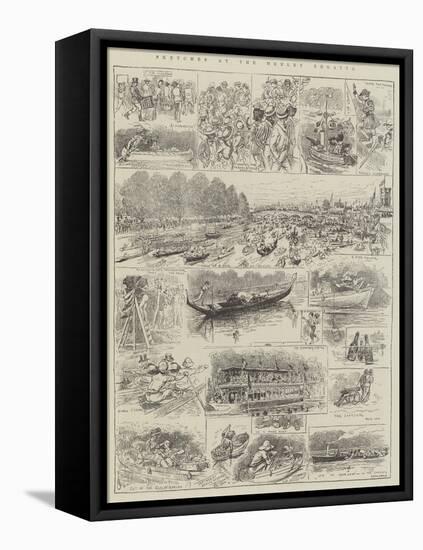 Sketches at the Henley Regatta-Alfred Courbould-Framed Stretched Canvas