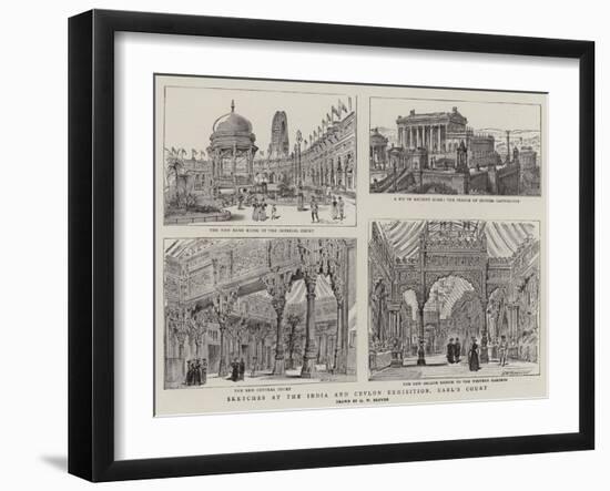 Sketches at the India and Ceylon Exhibition, Earl's Court-Henry William Brewer-Framed Giclee Print