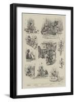 Sketches at the Indian Village, Albert Palace, Battersea Park-null-Framed Giclee Print