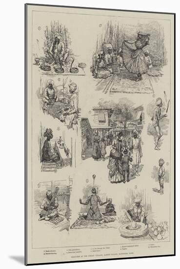 Sketches at the Indian Village, Albert Palace, Battersea Park-null-Mounted Giclee Print
