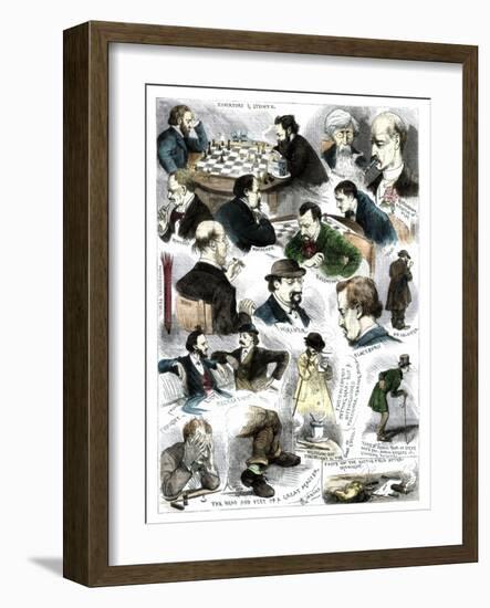 Sketches at the International Chess Tournament, May 5, 1883-Corbould-Framed Giclee Print