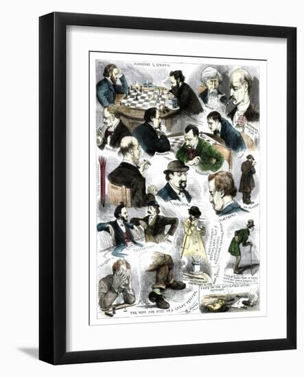 Sketches at the International Chess Tournament, May 5, 1883-Corbould-Framed Giclee Print
