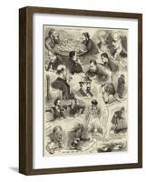 Sketches at the International Chess Tournament-null-Framed Giclee Print