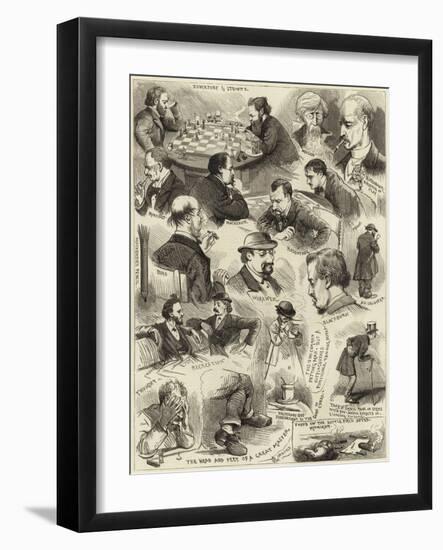 Sketches at the International Chess Tournament-null-Framed Giclee Print