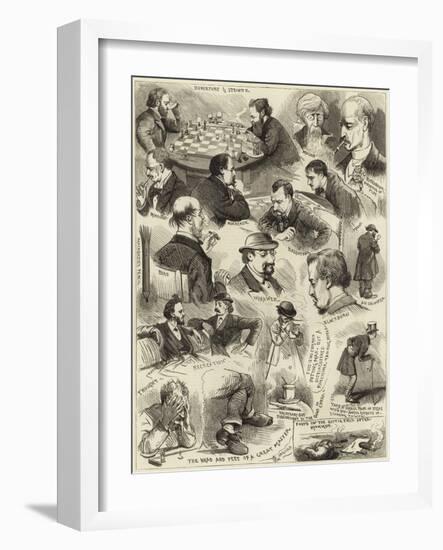 Sketches at the International Chess Tournament-null-Framed Giclee Print