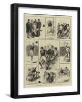 Sketches at the International Football Match, Glasgow-William Ralston-Framed Giclee Print