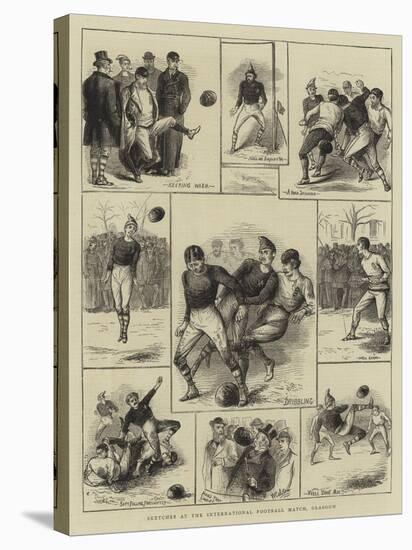 Sketches at the International Football Match, Glasgow-William Ralston-Stretched Canvas