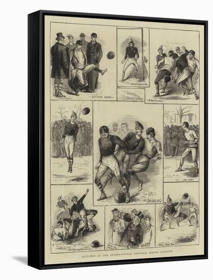 Sketches at the International Football Match, Glasgow-William Ralston-Framed Stretched Canvas