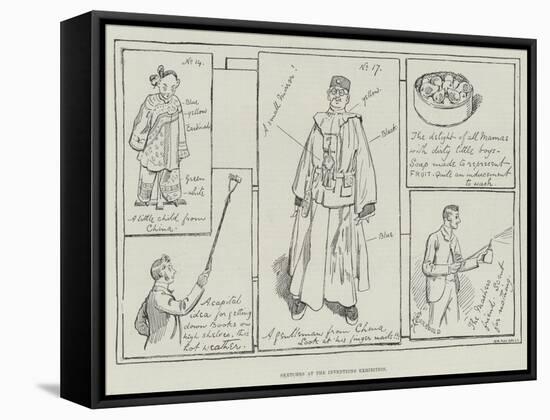 Sketches at the Inventions Exhibition-Alfred Courbould-Framed Stretched Canvas