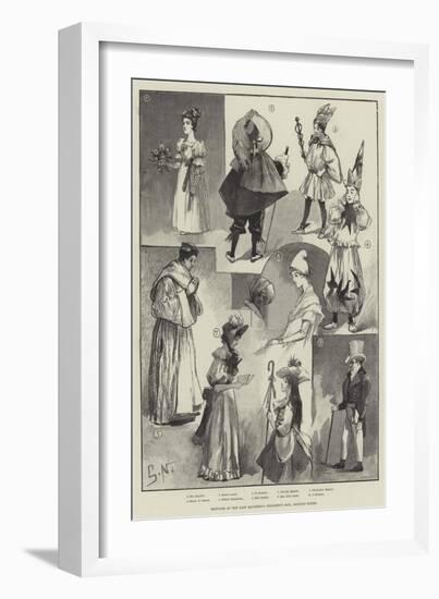 Sketches at the Lady Mayoress's Children's Ball, Mansion House-null-Framed Giclee Print