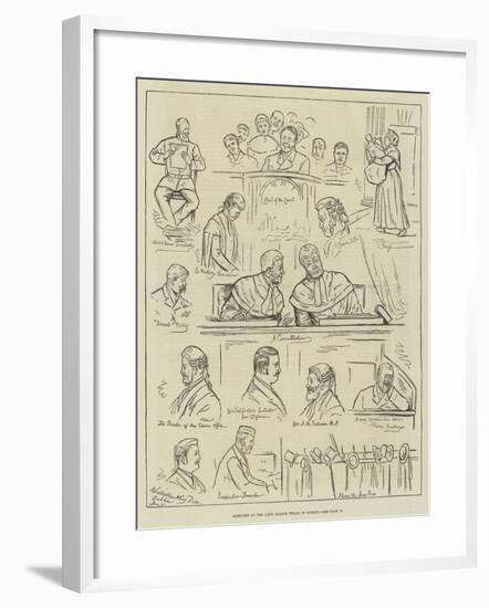 Sketches at the Land League Trials in Dublin-null-Framed Giclee Print