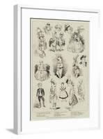 Sketches at the Lord Mayor's Juvenile Fancy-Dress Ball on Twelfth Night-null-Framed Giclee Print