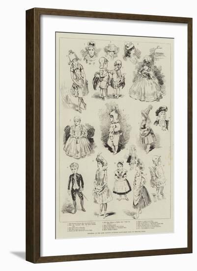 Sketches at the Lord Mayor's Juvenile Fancy-Dress Ball on Twelfth Night-null-Framed Giclee Print