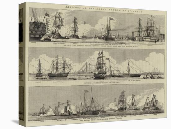 Sketches at the Naval Review at Spithead-William Edward Atkins-Stretched Canvas