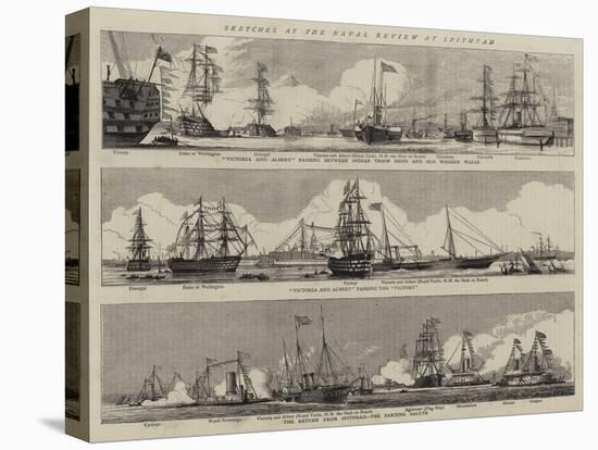 Sketches at the Naval Review at Spithead-William Edward Atkins-Stretched Canvas