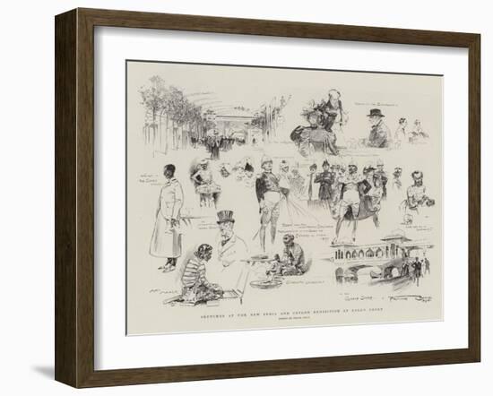 Sketches at the New India and Ceylon Exhibition at Earl's Court-Frank Craig-Framed Giclee Print