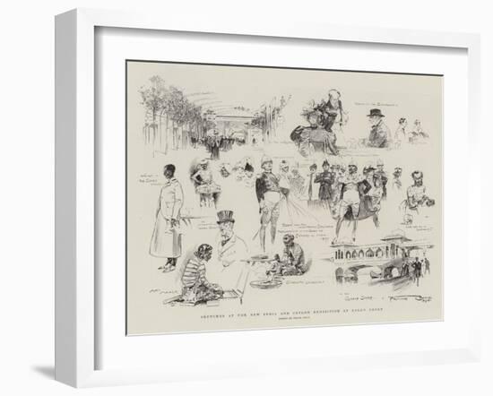 Sketches at the New India and Ceylon Exhibition at Earl's Court-Frank Craig-Framed Giclee Print