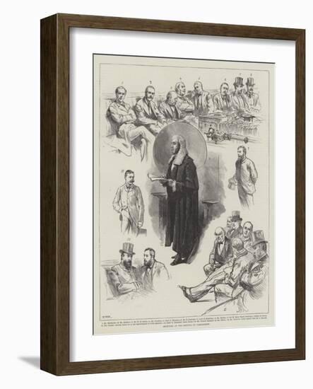 Sketches at the Opening of Parliament-null-Framed Giclee Print