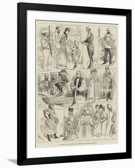 Sketches at the Opening of the International Fisheries Exhibition-Alfred Courbould-Framed Giclee Print