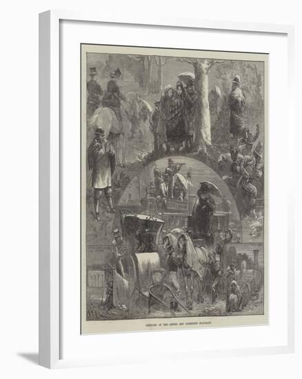 Sketches at the Oxford and Cambridge Boat-Race-Felix Regamey-Framed Giclee Print