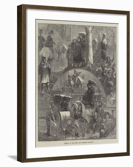 Sketches at the Oxford and Cambridge Boat-Race-Felix Regamey-Framed Giclee Print