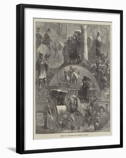 Sketches at the Oxford and Cambridge Boat-Race-Felix Regamey-Framed Giclee Print