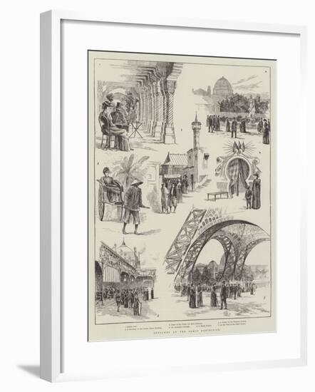 Sketches at the Paris Exhibition-null-Framed Giclee Print