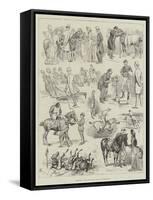 Sketches at the Polo Pony Race at Hurlingham-Alfred Courbould-Framed Stretched Canvas