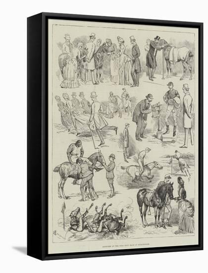 Sketches at the Polo Pony Race at Hurlingham-Alfred Courbould-Framed Stretched Canvas