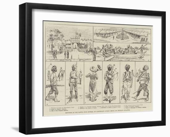 Sketches at the Rawul Pindi Durbar-null-Framed Giclee Print