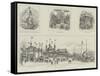 Sketches at the Royal Naval Exhibition-Frank Watkins-Framed Stretched Canvas