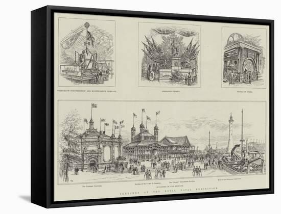 Sketches at the Royal Naval Exhibition-Frank Watkins-Framed Stretched Canvas