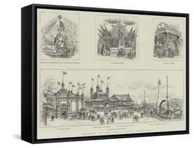 Sketches at the Royal Naval Exhibition-Frank Watkins-Framed Stretched Canvas