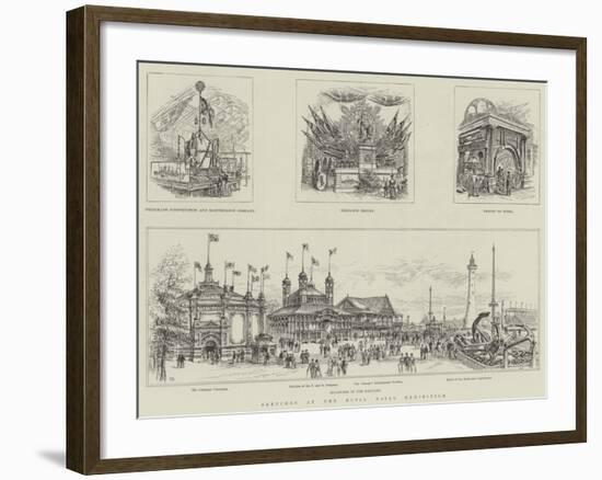 Sketches at the Royal Naval Exhibition-Frank Watkins-Framed Giclee Print