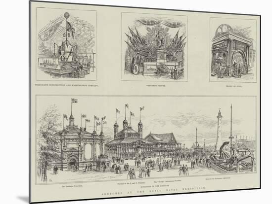 Sketches at the Royal Naval Exhibition-Frank Watkins-Mounted Giclee Print