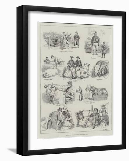 Sketches at the Smithfield Club Cattle Show-S.t. Dadd-Framed Giclee Print