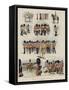 Sketches at the Trooping of the Colour-null-Framed Stretched Canvas