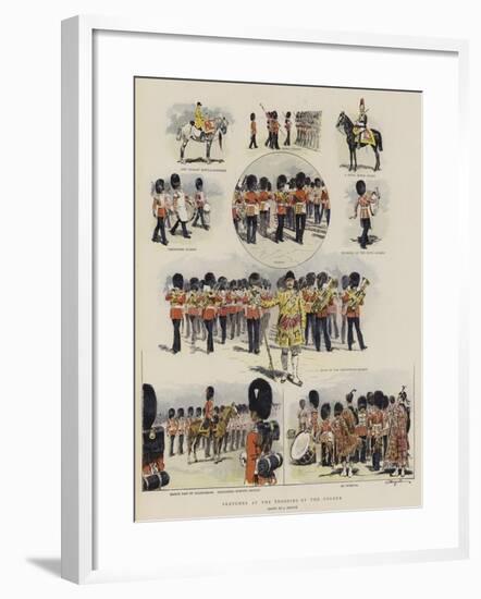 Sketches at the Trooping of the Colour-null-Framed Giclee Print