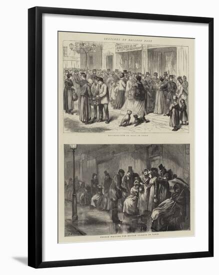 Sketches by Balloon Post-Godefroy Durand-Framed Giclee Print