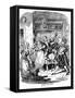 'Sketches by Boz' by Charles Dickens-George Cruikshank-Framed Stretched Canvas