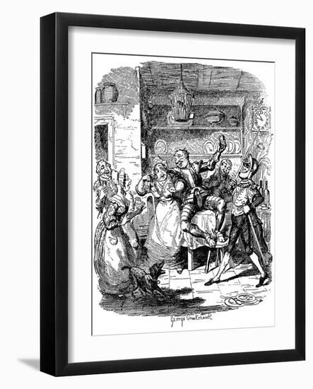 'Sketches by Boz' by Charles Dickens-George Cruikshank-Framed Giclee Print