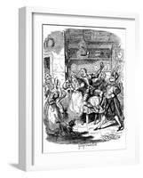 'Sketches by Boz' by Charles Dickens-George Cruikshank-Framed Giclee Print