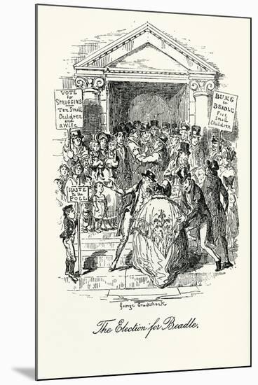 'Sketches by Boz' by Charles Dickens-George Cruikshank-Mounted Giclee Print