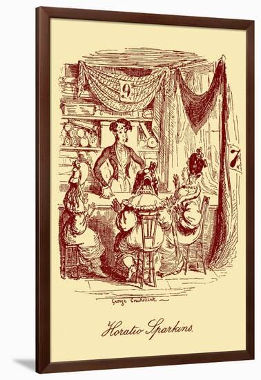 'Sketches by Boz' by Charles Dickens-George Cruikshank-Framed Giclee Print