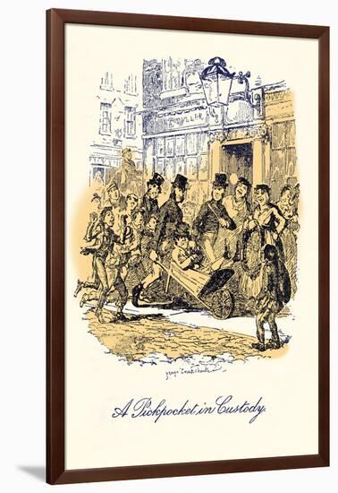 'Sketches by Boz' by Charles Dickens-George Cruikshank-Framed Giclee Print